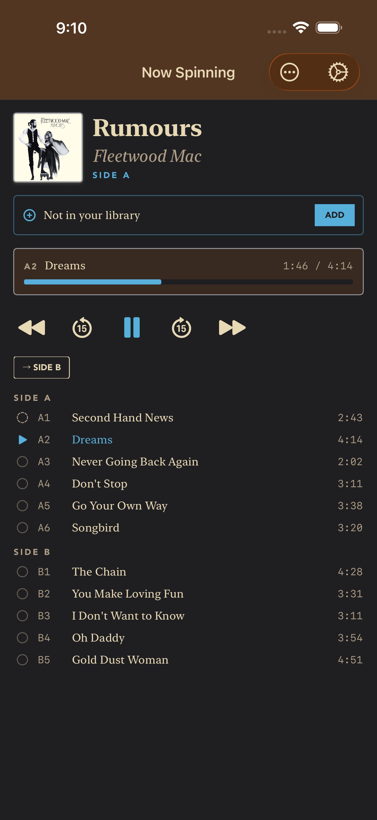 GrailVinyl listening hub: vinyl spins and Last.fm scrobbles together